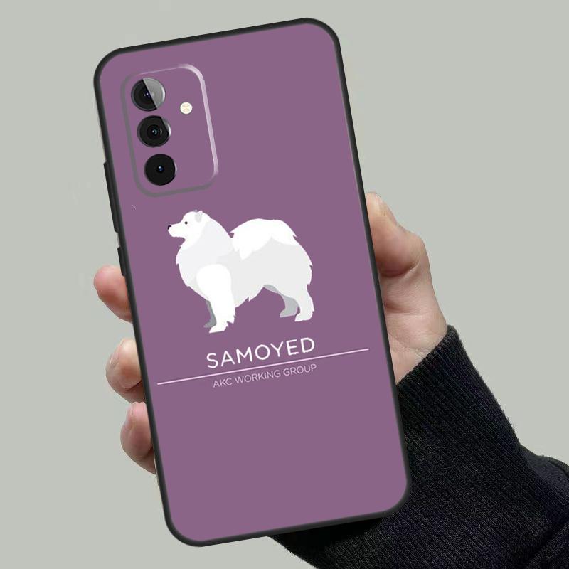 Cartoon Samoyed Dog Case For Samsung Galaxy A06 A16 A26 A36 A56 A53 A32 A52 A33 A13 A55 A35 A15 A14 A34 A54 A17