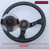 350mm 14inch Universal Drift Sport Suede Leather Steering Wheel Deep Dish JDM Black Edition Sim Racing Steering Wheel Car Parts