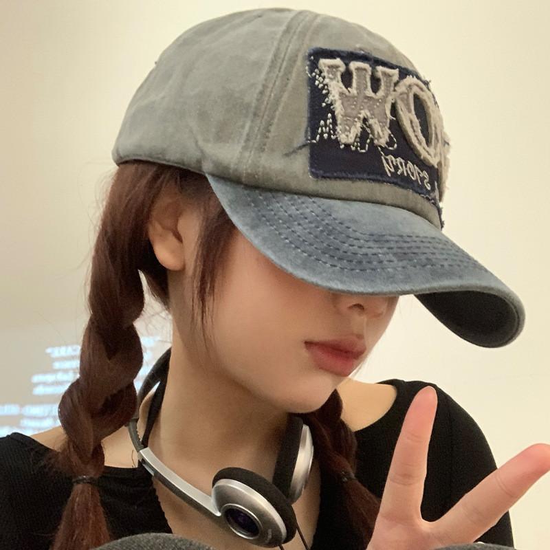 Pattern Now Letter Cowboy Baseball Retro Brimmed Duckbill Cap Outdoor Leisure Hat