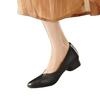 Comfortable single shoes autumn soft leather new soft sole round head shallow mouth leather shoes grandma shoes