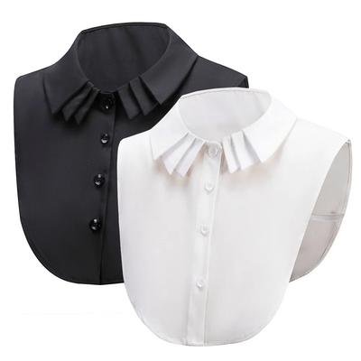 Korean Fashionable Collars Soft White Chiffon Detachable Collar Woman's Blouse Sweater Accessories