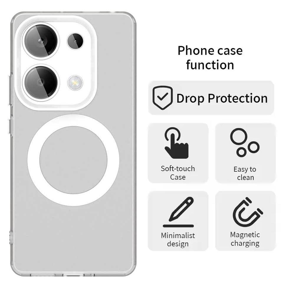 Gjennomsiktig Matt Deksel For Xiaomi Redmi Note 14 Pro Plus Magnetiske PC Harde Telefondeksler Redmi Note 13 Pro Plus 5G 4G 13C 14C Deksel