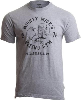 Unisex Shirt Cotton Oversize Large Size Mighty Mick_s Boxing Gym 1976 Philadelphia Boxer Vintage Style Gloves T-shirt