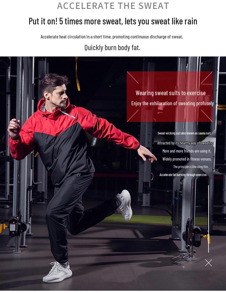 Zestaw dresowy premium z kapturem: Unisexowy dwuczęściowy strój do treningu i fitnessu