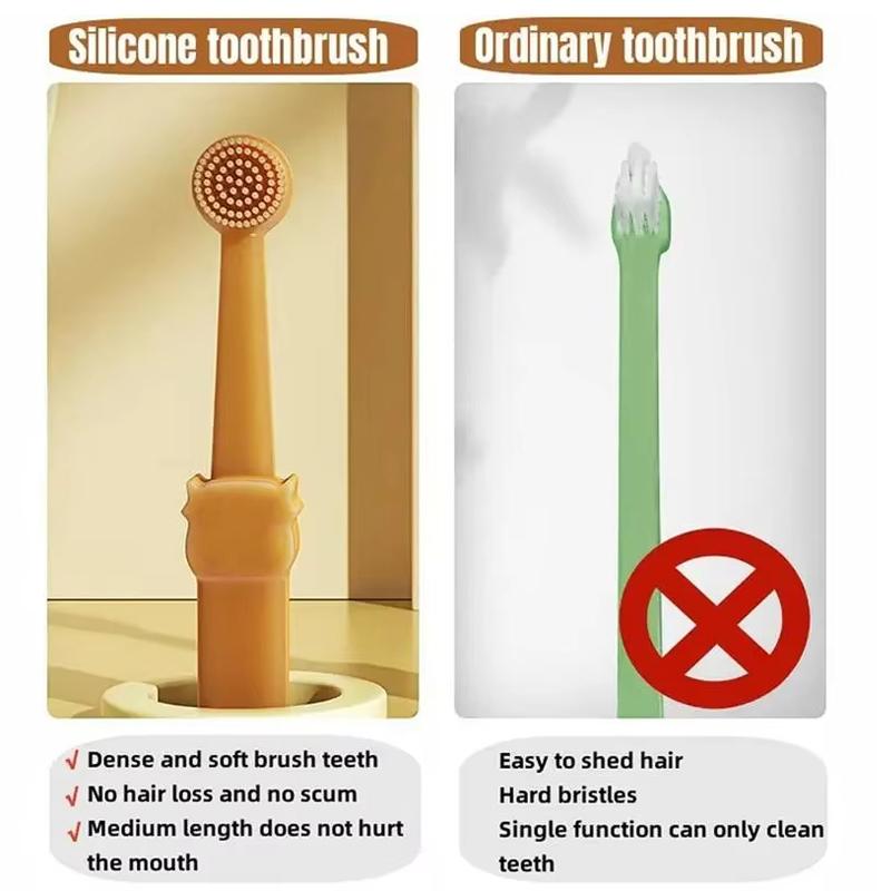 Pet Silicone Cat And Dog Cleaning Toothbrush Oral Care Cleaning Teeth Soft Toothbrush Pet Toothbrushs Teeth Cleanings Products