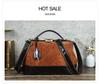 Black Angel Genuine Leather Women's Crossbody Doctor Bag with Suede Buckle