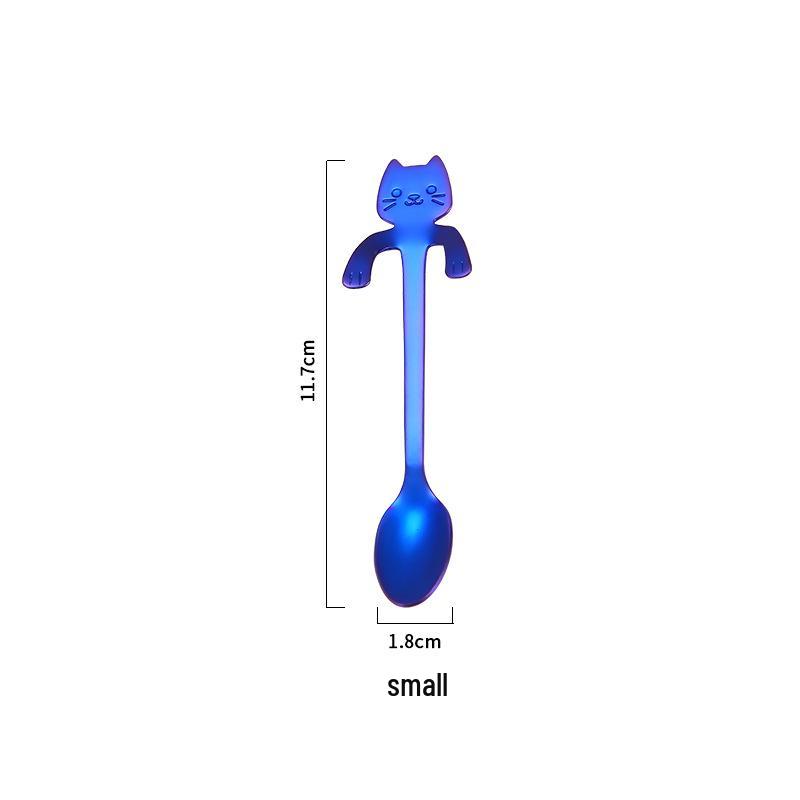 Creative Stainless Steel Cat Spoon - Cartoon Coffee & Stirring Spoon