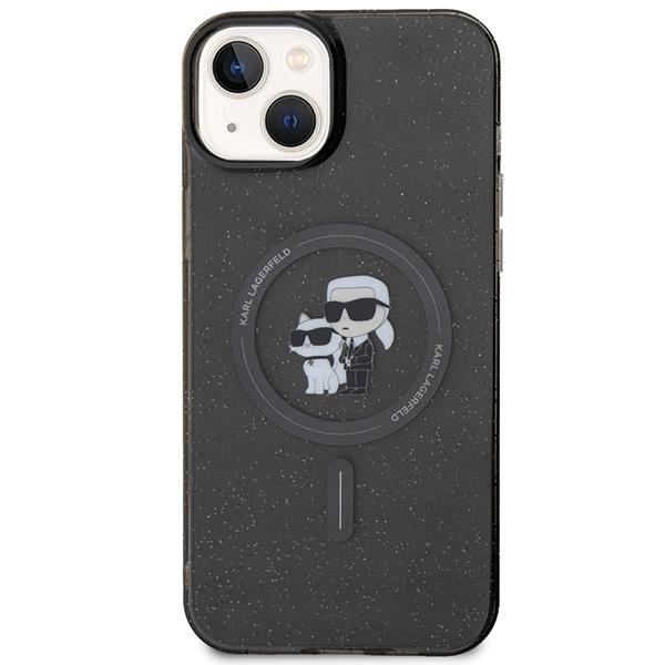 Karl Lagerfeld Klhmp15Mhgkcnok Iphone 15 Plus / 14 Plus 6.7 Czarny/Black Hardcase Karl&Choupette Glitter Magsafe