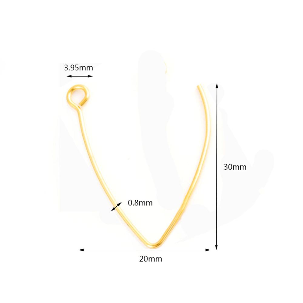 New V-shaped Earring French Earring Hooks Findings Ear Hook Wire Settings Base Settings For Jewelry Making Earrings Accessories