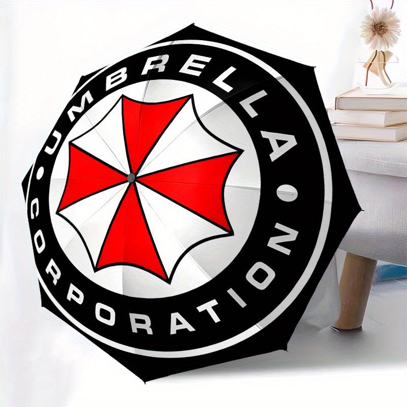Logo Umbrella Corporation Merchandise Resident Evil Ombrello, Ombrello Compatto Portatile a 3 Pieghe per Uomo e Donna, S149