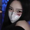Cyberpunk Style Half Face Mask Exquisite Masquerade Mask Halloween Mouth Cover Stage Performance