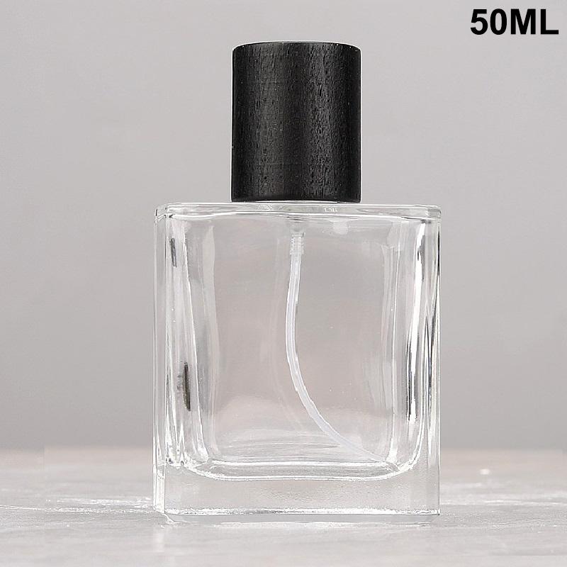 

15/30/50Ml Square Glass Perfume Bottle Clear Spray Bottles Packaging Bottle Refillable Atomizer Travel Cosmetic Container