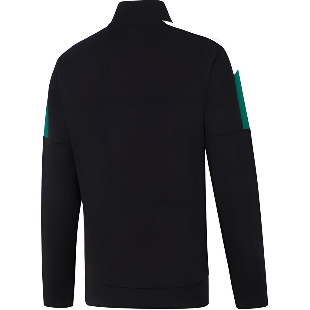 Li Ning Color Block Logo Zip Up Stand Collar Long Sleeve Hoodie Women Hoodies Black AWDUA82-2