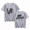 Korn Music Concert Rock Band World Tour Pure Cotton T-shirt Personalized Street Versatile 2025 Summer Fashion T-shirt