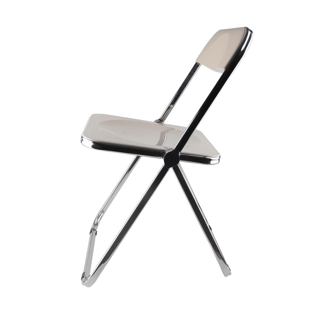 Folding Chair INS Style Folding Design Transparent Durable Sturdy Metal Foldable Chair for Party