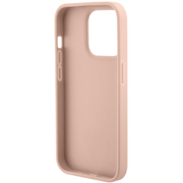 Guess Guhcp15Lpcrthcp Iphone 15 Pro 6.1 Różowy/Pink Hardcase Croco Triangle Metal Logo