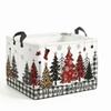 Large Capacity Christmas Storage Basket Cartoon Snowman Toys Organizer Box Laundry Hamper  Closet