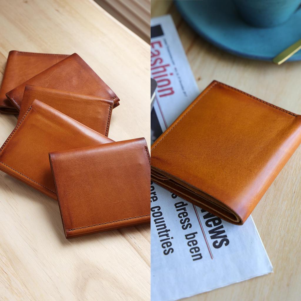 Genuine Leather Handmade Wallet for Men [IJUN] Bi-fold