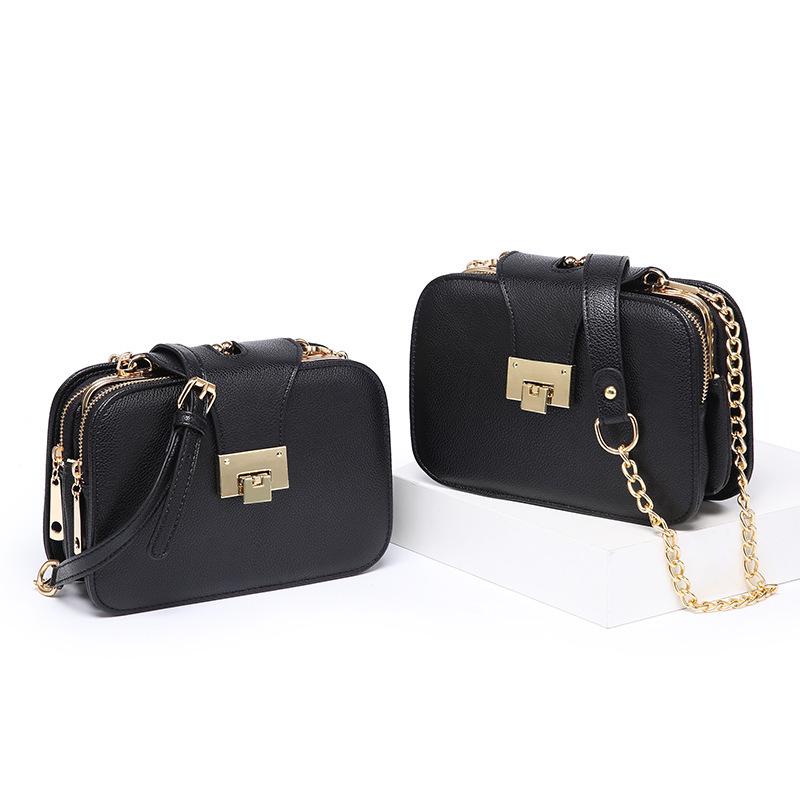 Korean Style Versatile Three-Layer Chain Crossbody Bag - Spring 2019