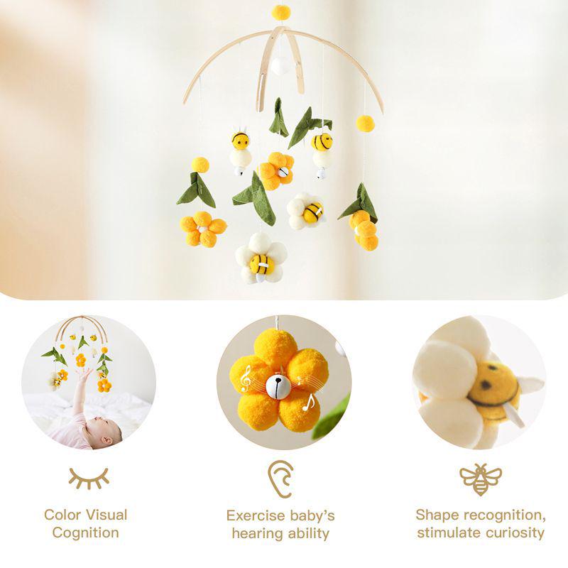 Rotating Crib Mobile: Newborn Baby Sleep Aid & Educational Rattle Toy