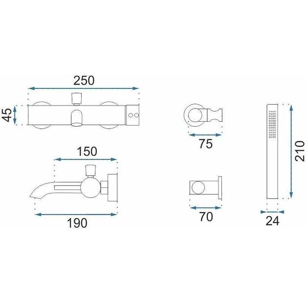 Смеситель Rea Lungo Rose Gold (REAB6695)