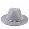 Popular European and American High-end Wool Top Hat, Men's and Women's Fashion Versatile Elegant Top Hat Jazz Hat