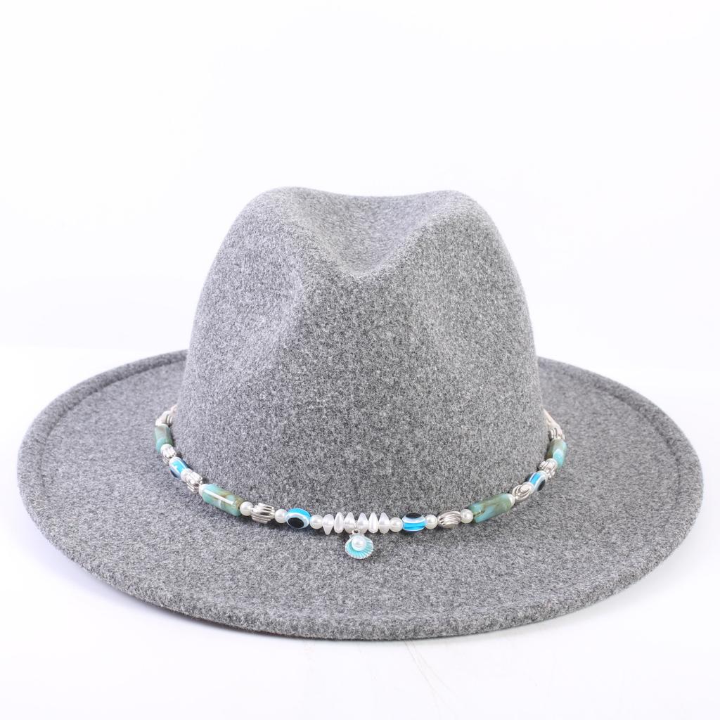 Popular European and American High-end Wool Top Hat, Men's and Women's Fashion Versatile Elegant Top Hat Jazz Hat