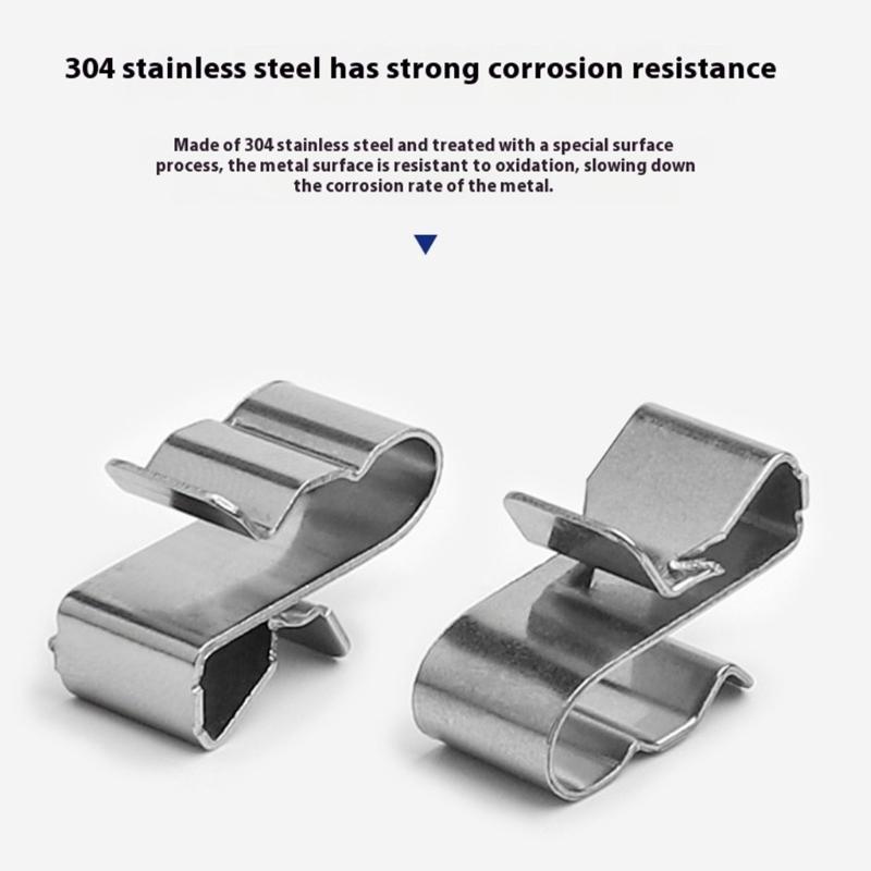 50Pcs Stainless Steel Solar Cable Clamps Solar Cable Fastener Organizers Solar Panel Wire Clamp Easy To Install