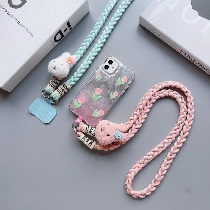 Outdoor Mountaineering Mobile Phone Lanyard Women's Belts Woven Hanging Ornaments Anti Loss Lanyards Neck Strap