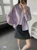 Korean Style Light Salt Washed Cotton Oversized Jacket Shirt for Women - New 26 Spring/Autumn Collection