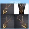 Retro Women Multilayer Coin Long Pendant Necklace With Alloy Waterfall Chain