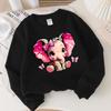 Kids Crewneck Sweatshirt, Cute Pink Elephant with Bow & Butterflies Print, Soft Casual Pullover for Fall Winter