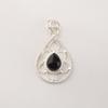Black Tourmaline Gemstone 925 Sterling Silver Handcrafted Designer Pendant 1.40" For Birthday Gift PP-19-16