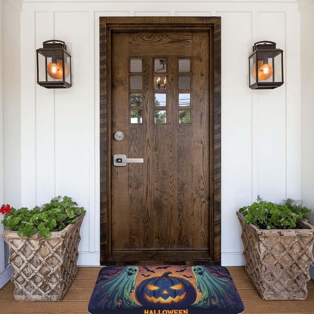 1PC HALLOWEEN Pattern Kitchen Rug Non-Slip Door Mat Pop Design Bathroom Rug Bath Mat Carpet for Home Sink Laundry Decor