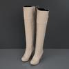 Women's high-heeled boots, sexy European and American style autumn and winter new waterproof table, fine-heeled large-size knee boots