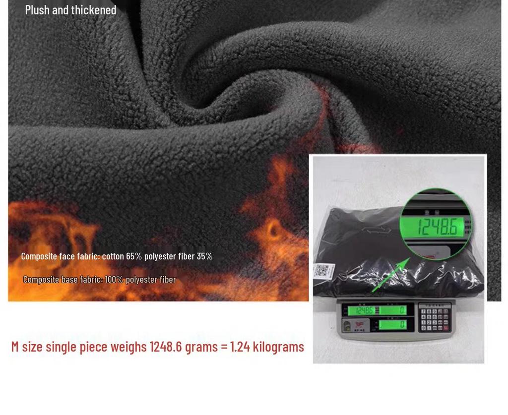 Jiye Heavy Duty Hooded Sweatshirt with Pile Collar - Unisex Casual Autumn/Winter Jacket