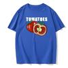 Summer Fashion Tomato Retro Men's English Letters 100% Cotton Round Neck High Quality Casual Fitness Street European T-Shirt