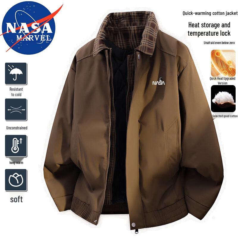 NASA MARVEL Men's Winter American Retro Padded Jacket