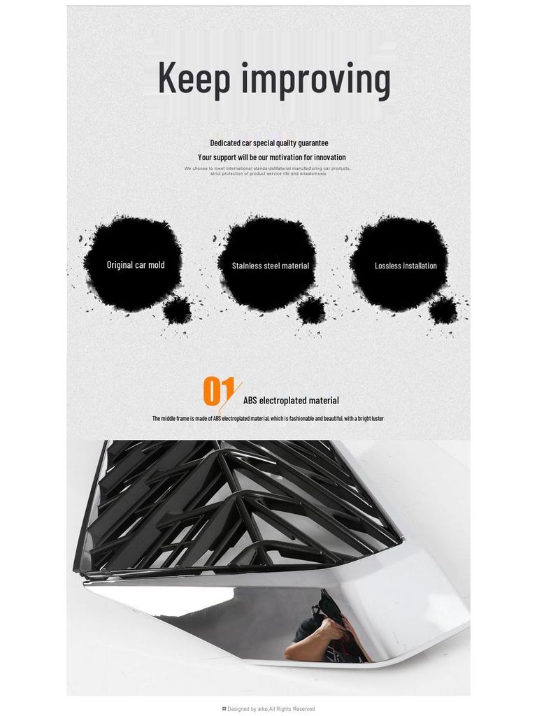 Fits 2008-2021 Land Cruiser: Sport GT Center Grille Trim & Frame