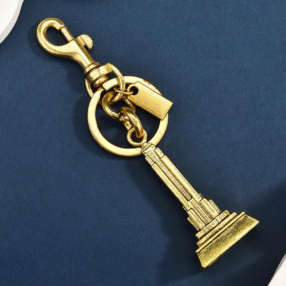 Cherry Building Tower Keychain Bag Fashion Pendant Keyring Accessories