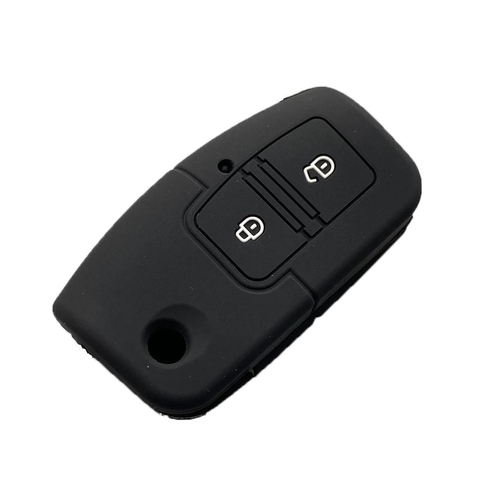 

Silicone Car Key Cover Case Remote Shell For JMC VIgUs 5 Vigus 3 BOARDING Pickup 2 Buttons Flip Folding Key Holder Protective чорний