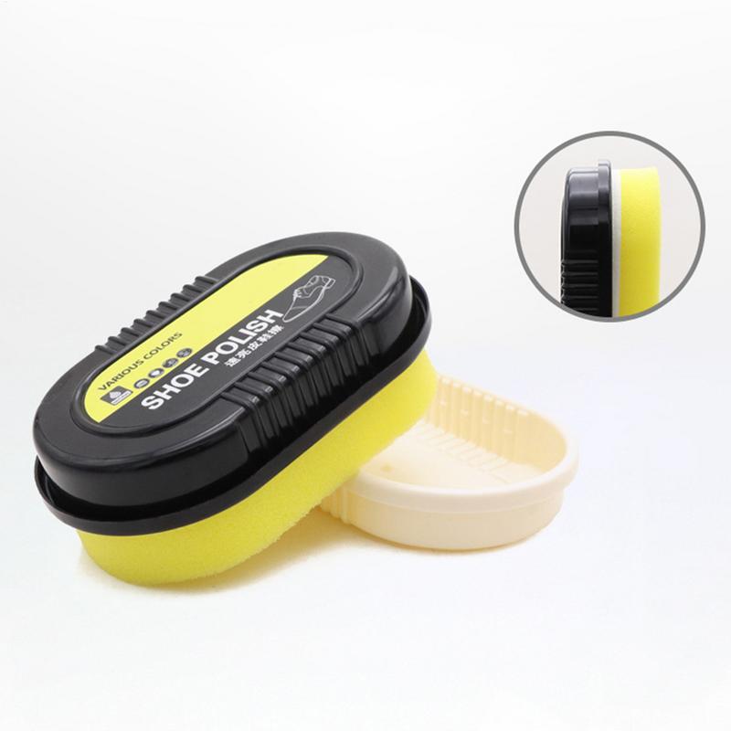 3 Piezas Multifuncional Doble Cara Abrillantador de Zapatos Incoloro Zapatos Ligeros Frotar Cuidado del Cuero Aceite Esponja Cera para Zapatos Cepillo para Zapatos
