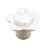 Lotus Flower Ceramic Door Knob Drawer Cupboard Wardrobe Furniture Pull Handle (White)