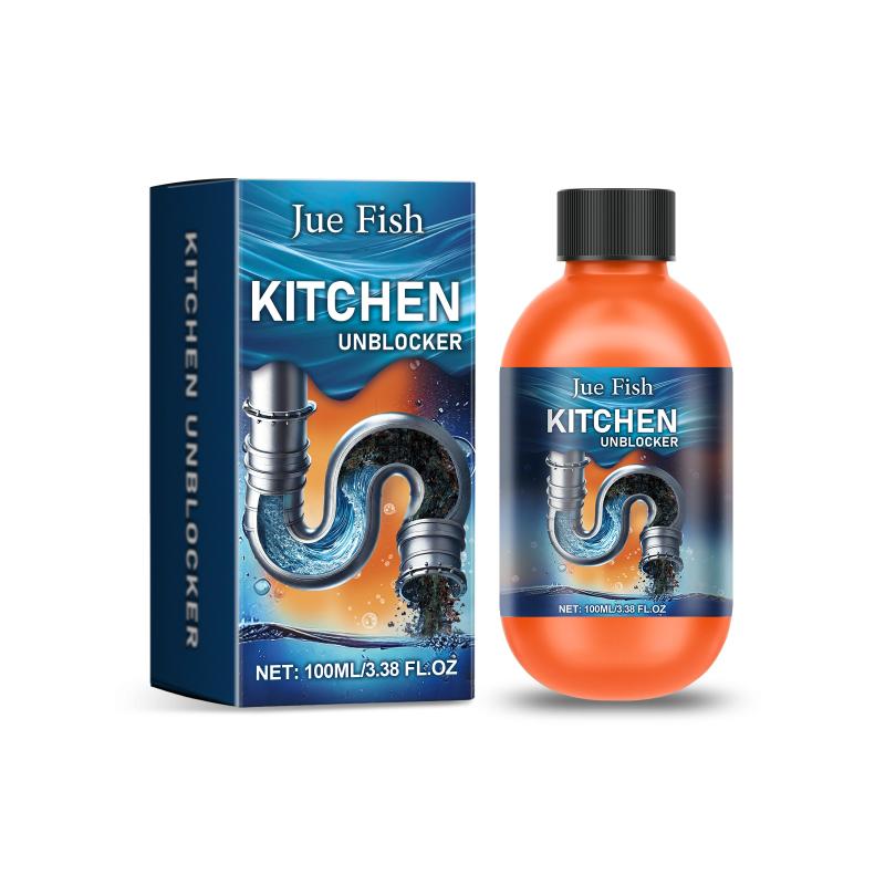 Drain Cleaner For Kitchen Sink Bathroom Pipe Clog Remover, 100Ml Fast Acting Sewer Opener Liquid Hair Grease Hard Water Deposits