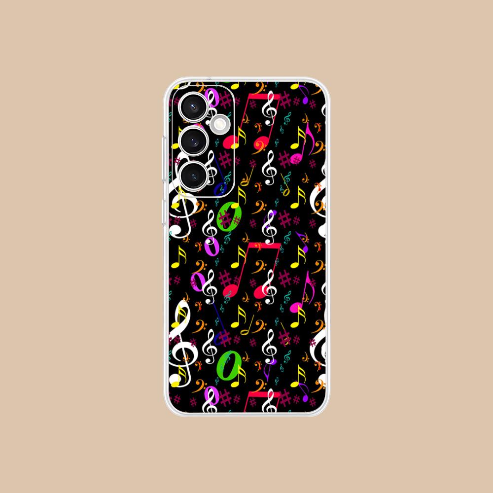 

Musical Note Staff Mobile Phone Case for Samsung Galaxy S25 S24 S23 S22 S21Plus FE Ultra Clear Colorful Cover Smartphone Cover Galaxy S21 Ultra 5G