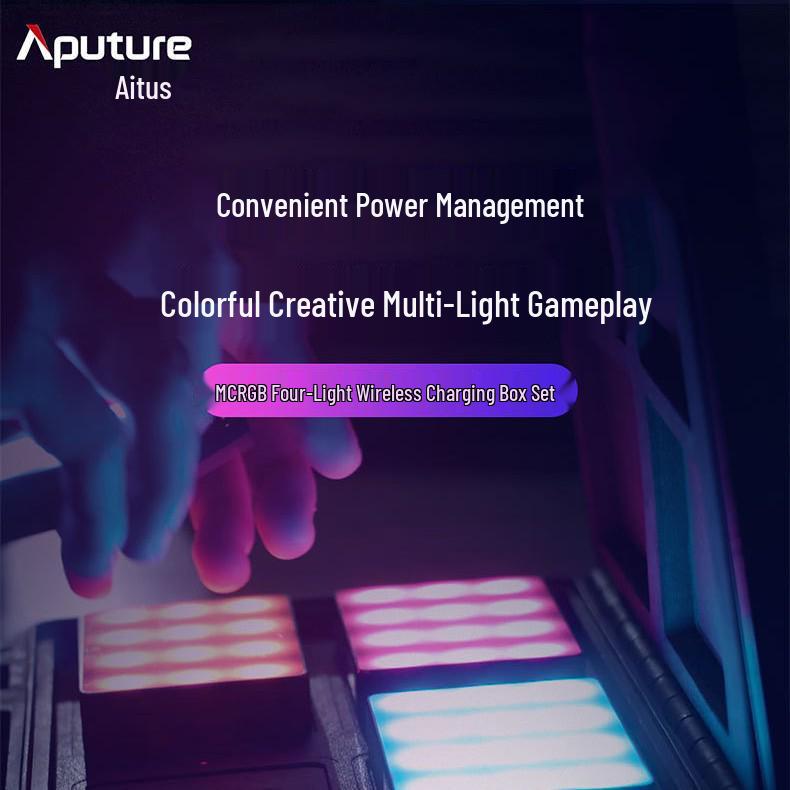 Aputure MC Wireless Charging RGB Fill Light Kit for Photography & Outdoor Shooting No