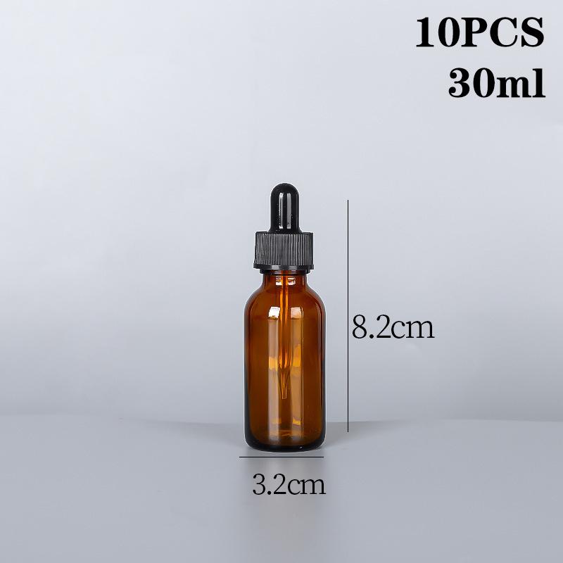 10/16Pcs 15/30Ml Amber Glass Perfume Bottle Sprayer Atomize Bottle Travel Refillable Bottles Essential Oil Containers