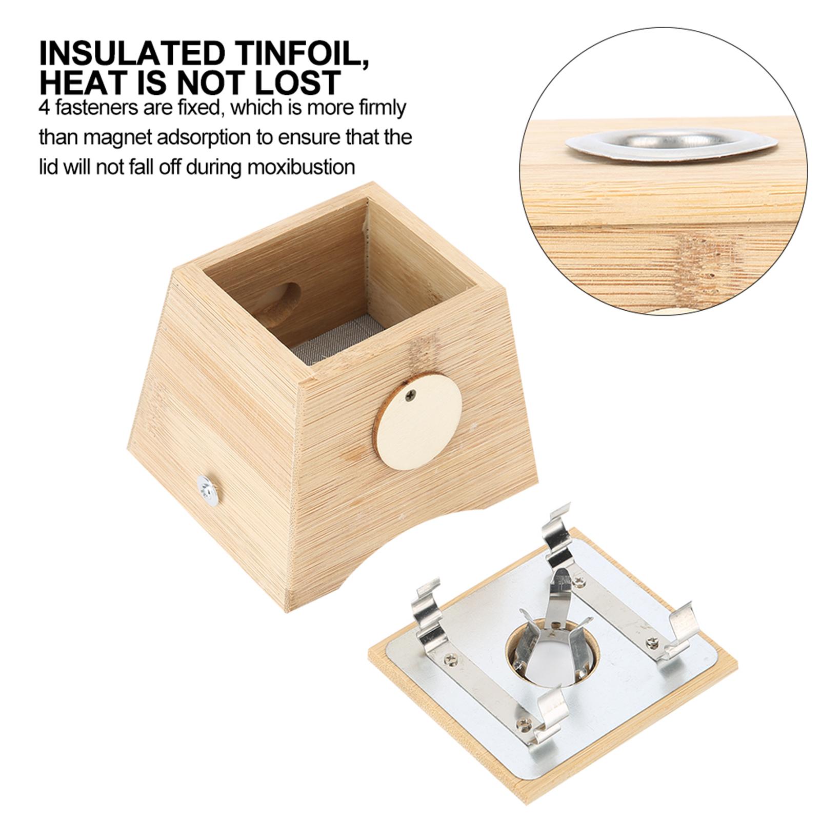 

Single Hole Bamboo Moxibustion Box Moxa Roller Stick Holder Moxibuting Tool