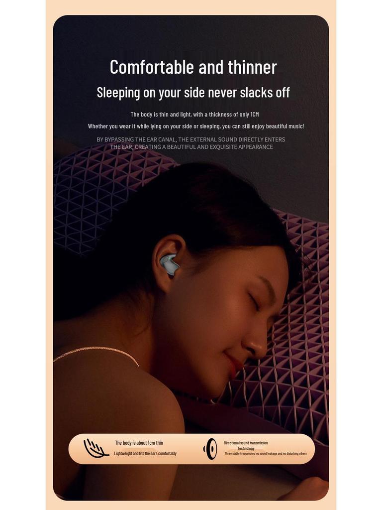 New Style Wireless Bluetooth Earbuds: Long Battery, In-ear Noise Cancelling, Gaming & Sleep