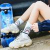 Módní Žraločí Hip Hopové Ponožky Pánské Dlouhé Ponožky Kreslené Hiphop Street Sport Skateboard Černé Bílé Posádkové Ponožky Streetová Móda Dárky